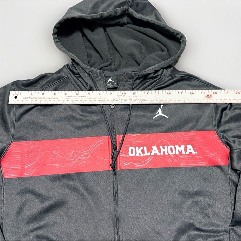 Michael Jordan Nike Oklahoma Sooners Men’s MED Black Full Zip Hoodie EUC - Picture 4 of 10